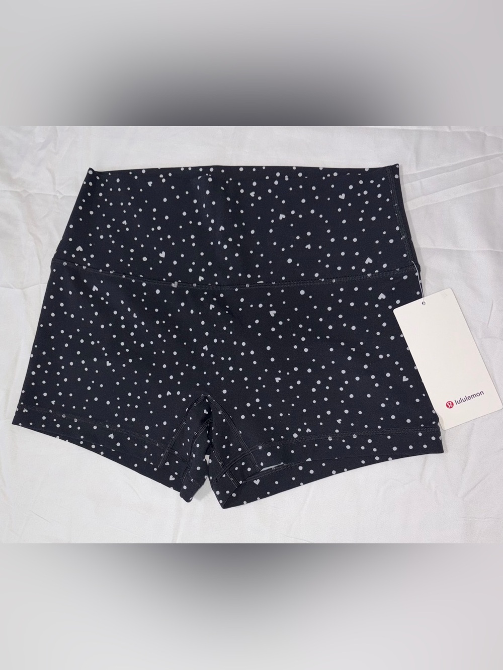 lululemon Black with White Polka Dot Athletic Bottoms SIZE 12 NWT!